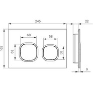 Кнопка смыва Iddis Uniglass UNG01BCi77, чёрное стекло - фото 4