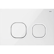 Кнопка смыва Iddis Uniglass UNG01GWi77, белое стекло - фото 