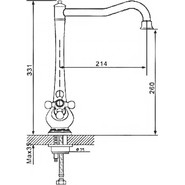 Смеситель для кухни Gappo Tubin G4065-3, красное золото - фото 4