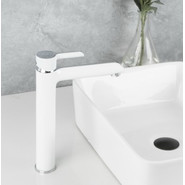 Смеситель для раковины высокий Gappo G1003-18, белый/хром - фото 2