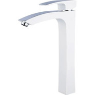 Смеситель для раковины высокий Gappo Jacob G1007-18, белый/хром - фото 