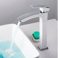 Смеситель для раковины высокий Gappo Jacob G1007-18, белый/хром - фото 2