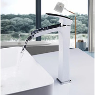 Смеситель для раковины высокий Gappo Jacob G1007-31, белый/хром - фото 2