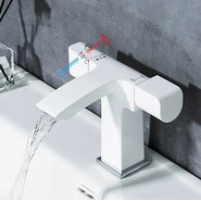 Смеситель для раковины с термостатом Gappo G1007-50, белый/хром - фото 2