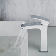 Смеситель для раковины высокий Gappo G1007-78, белый/хром - фото 2