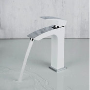 Смеситель для раковины высокий Gappo G1007-78, белый/хром - фото 5