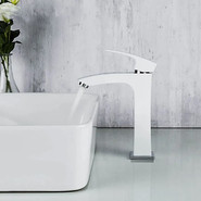 Смеситель для раковины высокий Gappo G1007-78, белый/хром - фото 3