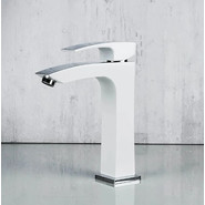 Смеситель для раковины высокий Gappo G1007-78, белый/хром - фото 4