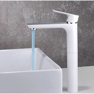 Смеситель для раковины высокий Gappo Noar G1048-2, белый/хром - фото 2