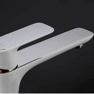 Смеситель для раковины высокий Gappo Noar G1048-2, белый/хром - фото 5