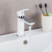 Смеситель для раковины Gappo Noar G1048, белый/хром, Цвет производителя: белый - фото 3