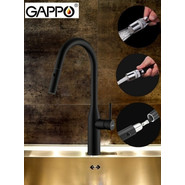 Смеситель для кухни Gappo G4398-46, черный - фото 2