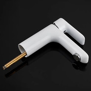 Смеситель для раковины с гигиеническим душем Gappo Noar G1048-1, белый/хром - фото 4