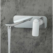 Смеситель для раковины настенный Gappo G1048-22, белый/хром - фото 3