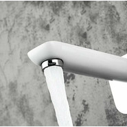 Смеситель для раковины настенный Gappo G1048-22, белый/хром - фото 4