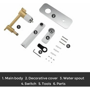 Смеситель для раковины настенный Gappo G1048-22, белый/хром - фото 6