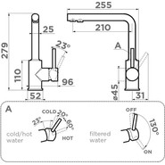 Смеситель для кухни Omoikiri Nakagawa 2 PLUS BL 4994414, чёрный - фото 4