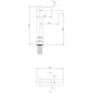 Смеситель для раковины высокий Abber Weiss Insel AF8011B, черный матовый, Цвет производителя: чёрный матовый - фото 3