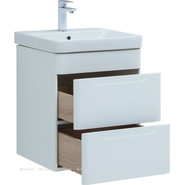 Тумба подвесная с раковиной Aquanet София 50 см 274171, белый - фото 2