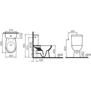 Унитаз-компакт Vitra S10 9864B003-7201 с тонкой крышкой микролифт - фото 3