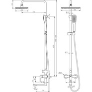 Душевая стойка Lemark Ursus LM7262BL, черный - фото 2