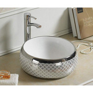 Раковина-чаша CeramaLux NC 39 см 5004SP, белый/серый - фото 