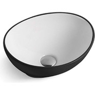 Раковина-чаша CeramaLux NC 40 см 7138BW, белый/черный - фото 