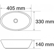 Раковина-чаша CeramaLux NC 40 см 7138BW, белый/черный - фото 2
