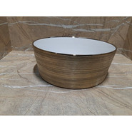 Раковина-чаша CeramaLux NC 36 см C1055, белый/золото - фото 2