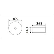 Раковина-чаша CeramaLux NC 36 см C1055, белый/золото - фото 3