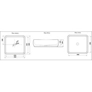 Раковина-чаша CeramaLux NC 45 см C1068, белый/золото - фото 2