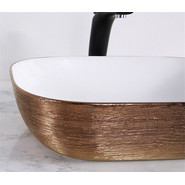 Раковина-чаша CeramaLux LuxeLine 45 см D1333H132, белый/медь - фото 6