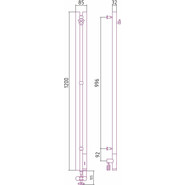 Полотенцесушитель электрический Сунержа Нюанс 3.0 П2 1200x85 мм 00-5843-1253 R - фото 6