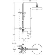 Душевая стойка Cezares ECO-CVD-NOP, чёрный матовый, Цвет производителя: чёрный матовый - фото 5