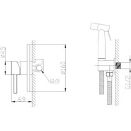 Набор для гигиенического душа BelBagno ETNA-SET-HGN-IN, сатин - фото 2