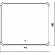 Зеркало Azario Стив Led 70 см - фото 3
