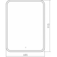 Зеркало Azario Стив Led 68 см - фото 4