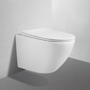 Унитаз подвесной безободковый Abber Bequem AC1100 с крышкой микролифт, Цвет производителя: белый - фото 2