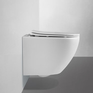 Унитаз подвесной безободковый Abber Bequem AC1100 с крышкой микролифт, Цвет производителя: белый - фото 3