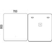 Зеркало-шкаф Azario Adriana 1Л Led 70 см - фото 4