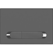Кнопка смыва Cersanit Estetica A64112, черный матовый/хром - фото 