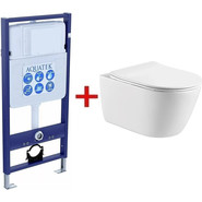 Инсталляция Aquatek Standart 50 INS-0000012 с подвесным унитазом Aquatek Оберон AQ1363W-00 - фото 