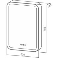 Зеркало-шкаф Azario Фиджи Led 50 см + часы - фото 5