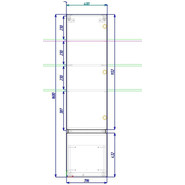 Пенал подвесной Art&Max AM-Techno-1600-AC-SO-MR960-L 40 см, монти мрамор - фото 4