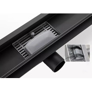 Трап Haiba 50 см HB93500-7, нержавеющая сталь, чёрный матовый - фото 3