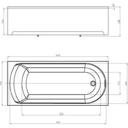 Ванна акриловая Azario Adelina 160x75 см AV.0010160, Размер - мм: 1600х750 - фото 4