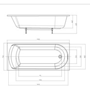 Ванна акриловая Azario Adelina 170x75 см AV.0010170, Размер - мм: 1700х750 - фото 4
