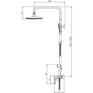 Душевая стойка Haiba HB24814-7, чёрный матовый - фото 3