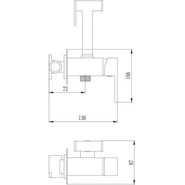 Набор для гигиенического душа Haiba HB5511-4, бронза - фото 2