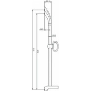 Душевая штанга Haiba 71 см HB8006 - фото 2